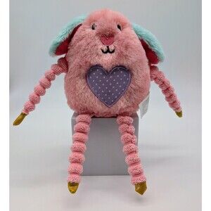Make Believe Ideas Pink Bunny Rabbit Plush Stuffed Animal Toy RARE